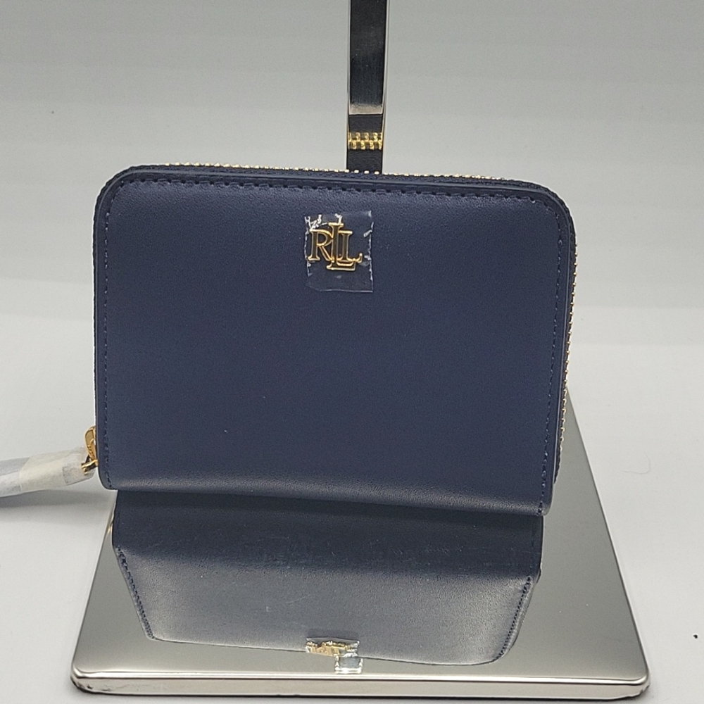 Lauren Ralph Lauren Leather Continental Wallet Navy